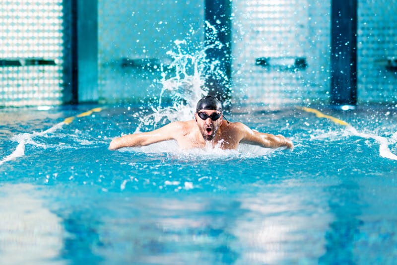 You must pass the 200m swim test in the courses