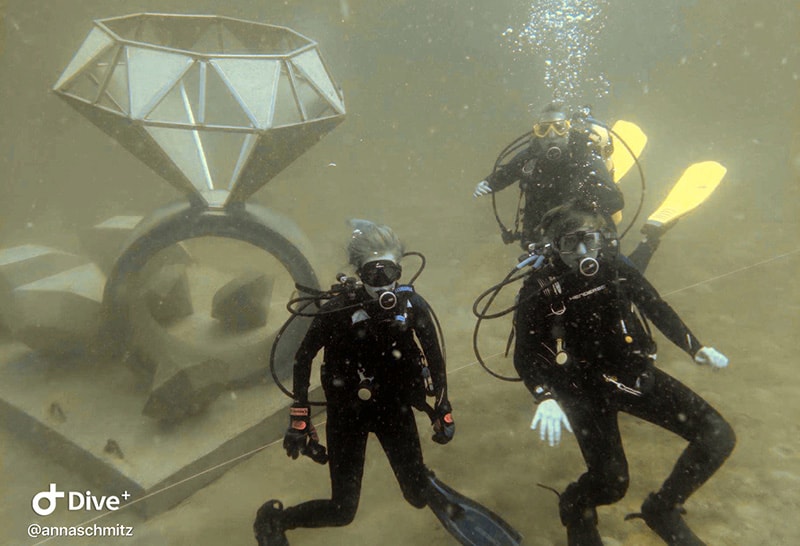 Mysterious underwater works of art in Destin Jetties